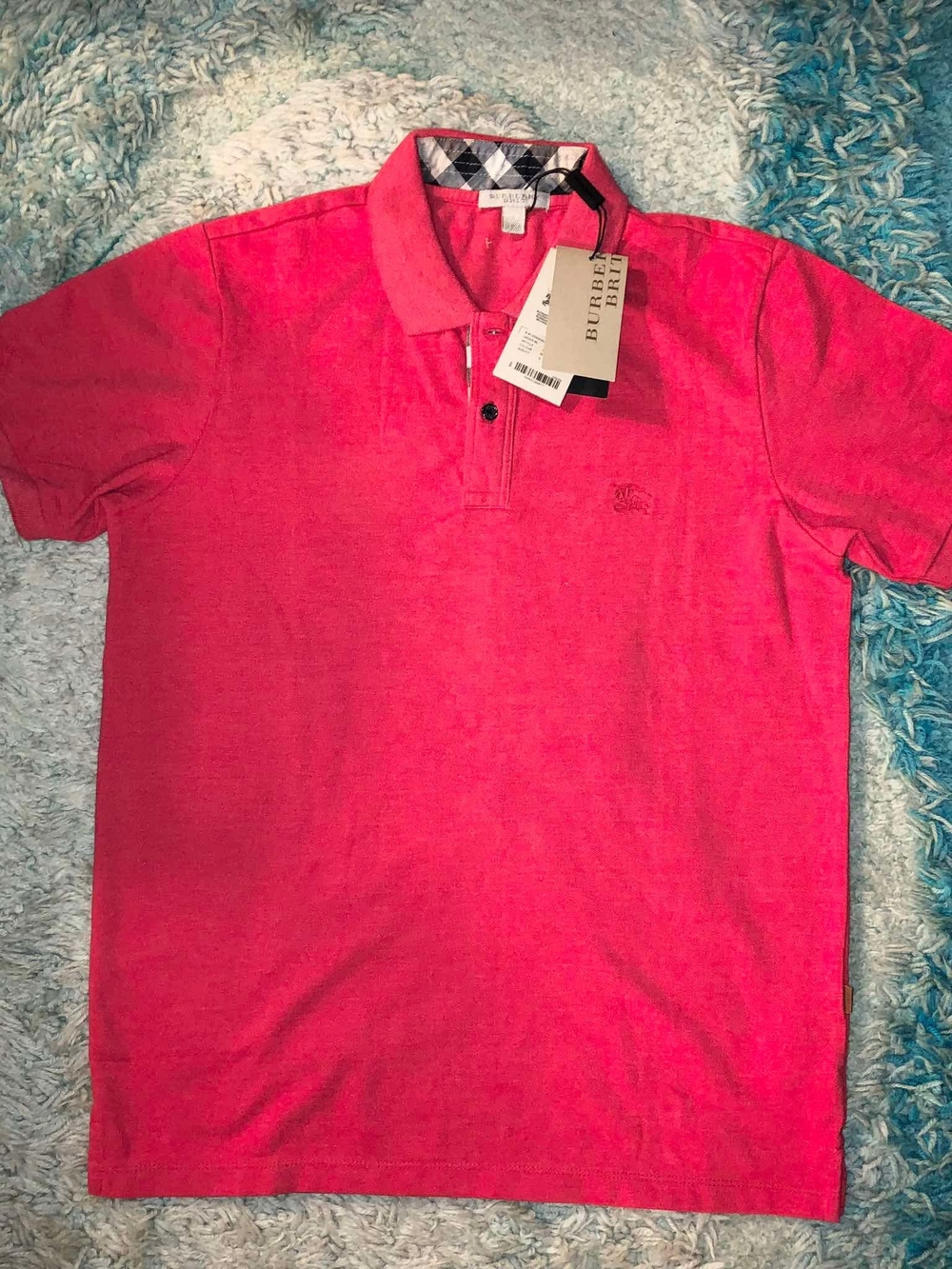 Burberry Brit Men’s Short-Sleeve Polo Shirt - Pink